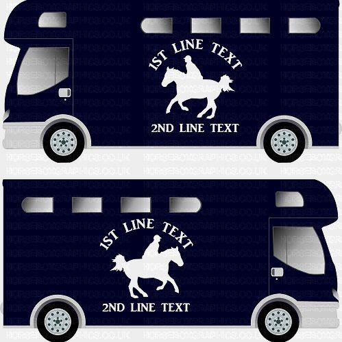 Horses and Text Design Self Adhesive Sticker 11